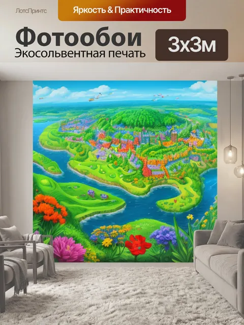 Фотообои пейзаж с перспективой для детей