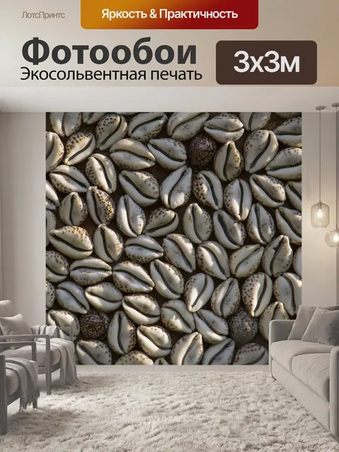 Фотообои Ракушки в качестве фона