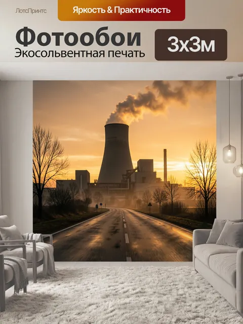 Фотообои Энергокомплекс на закате