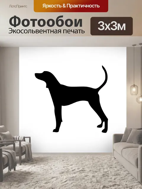 Фотообои Силуэт собаки