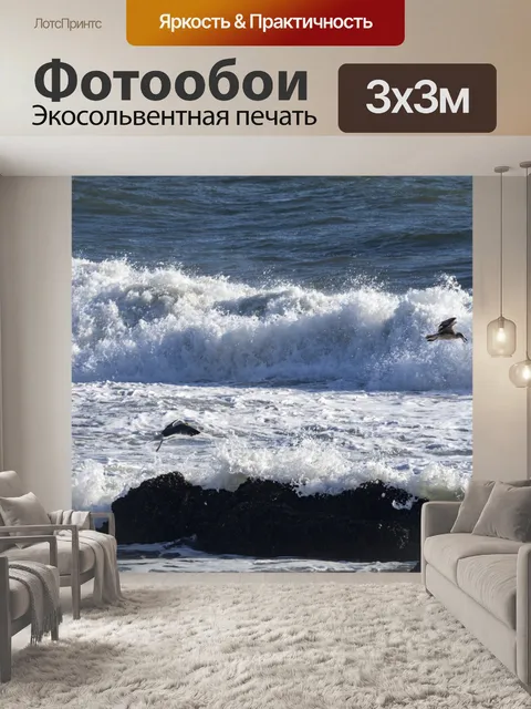Фотообои чайки и море