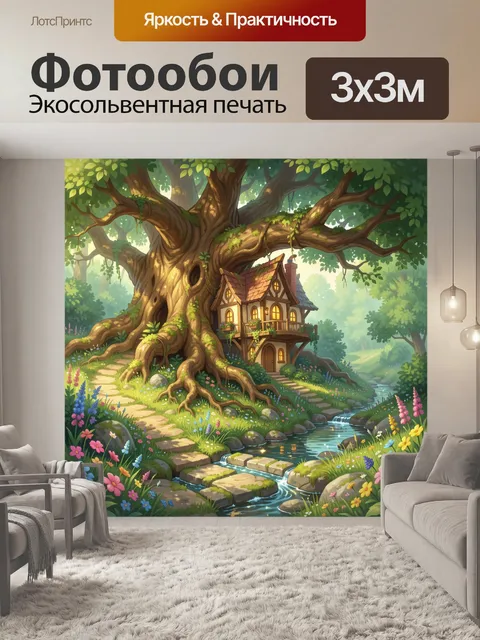 Фотообои Волшебный дом в древнем дереве