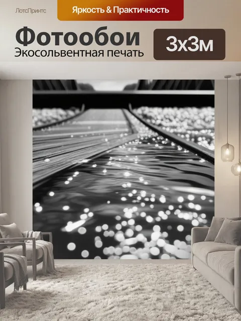 Фотообои пейзаж с моста чернобелый