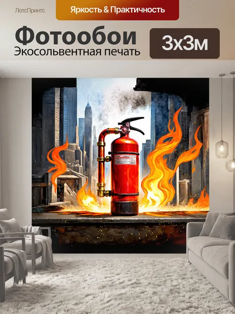 Фотообои огнетушитель в стиле стимпанка
