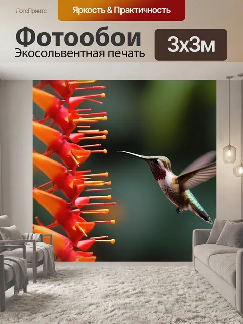 Фотообои с огромным цветком