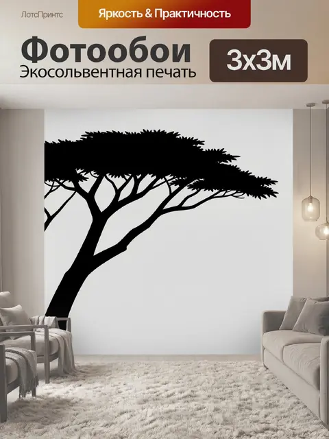 Фотообои Силуэт тропического дерева