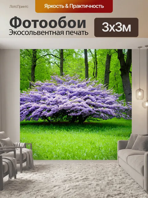 Фотообои сирень в весеннем лесу