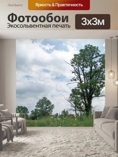 Фотообои Деревья в поле